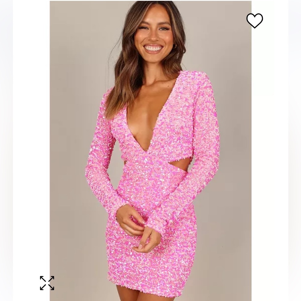 Pink Sequins Mini Dress 🩷